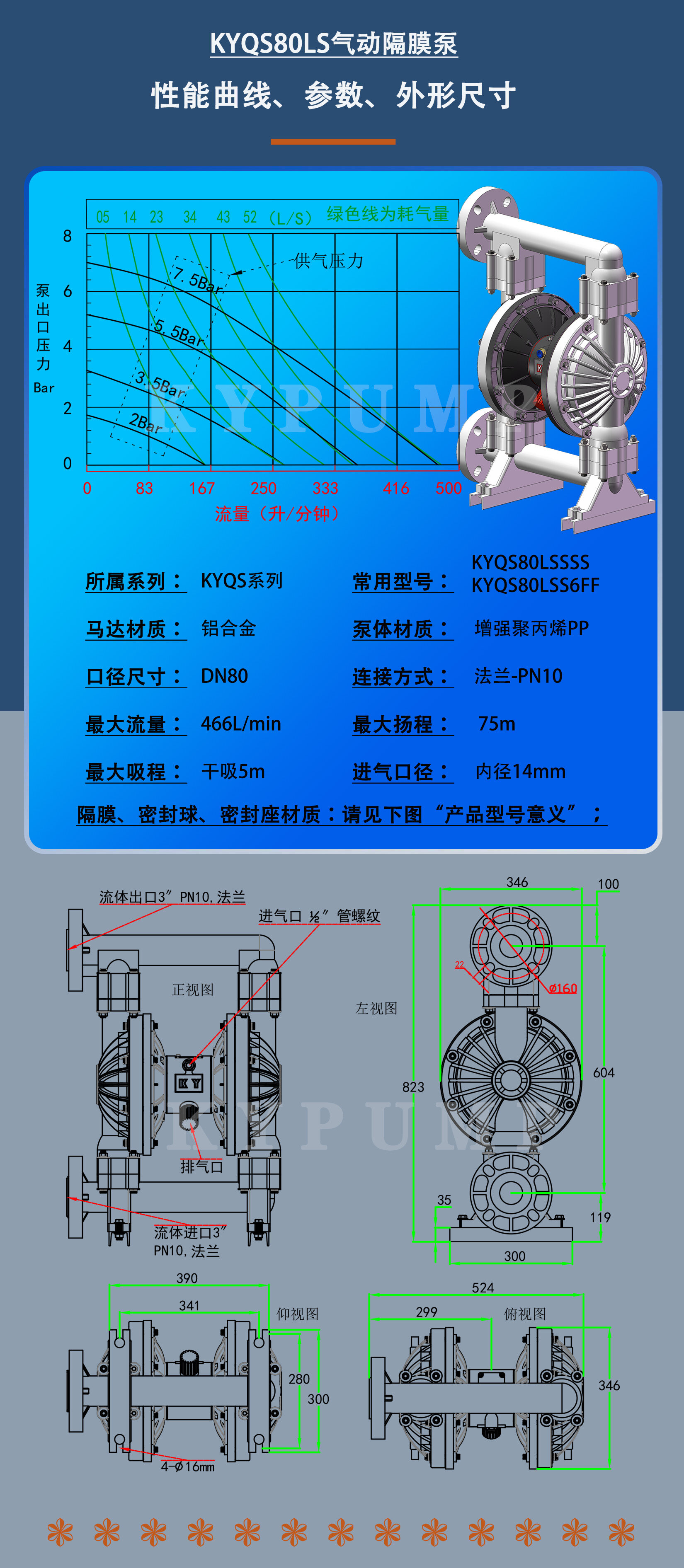 KYQS80LS泵详细参数