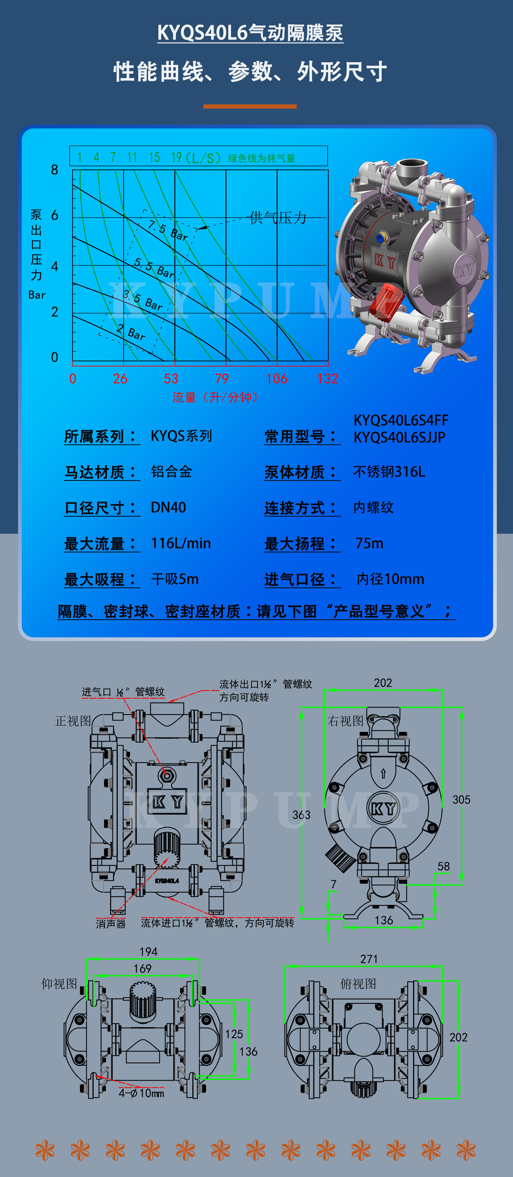 KYQS40L6泵详细参数