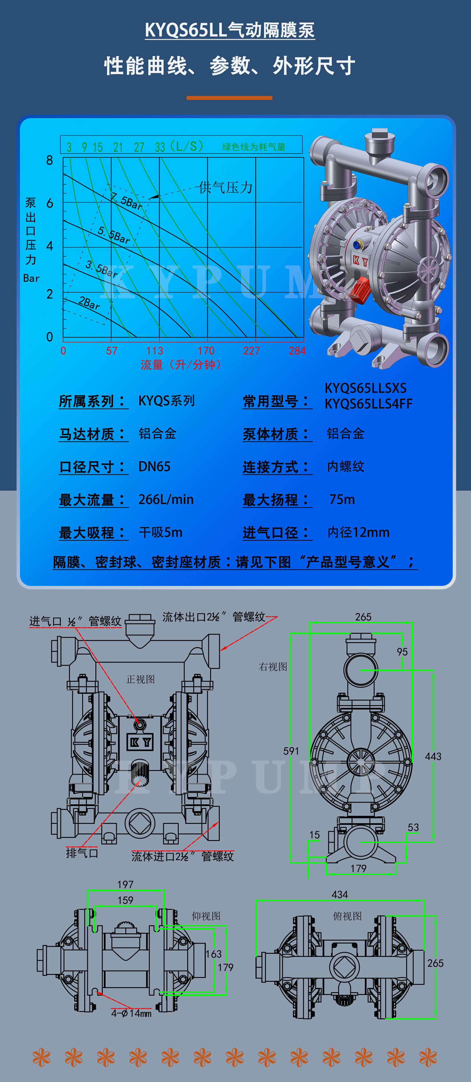 KYQS65LL泵详细参数