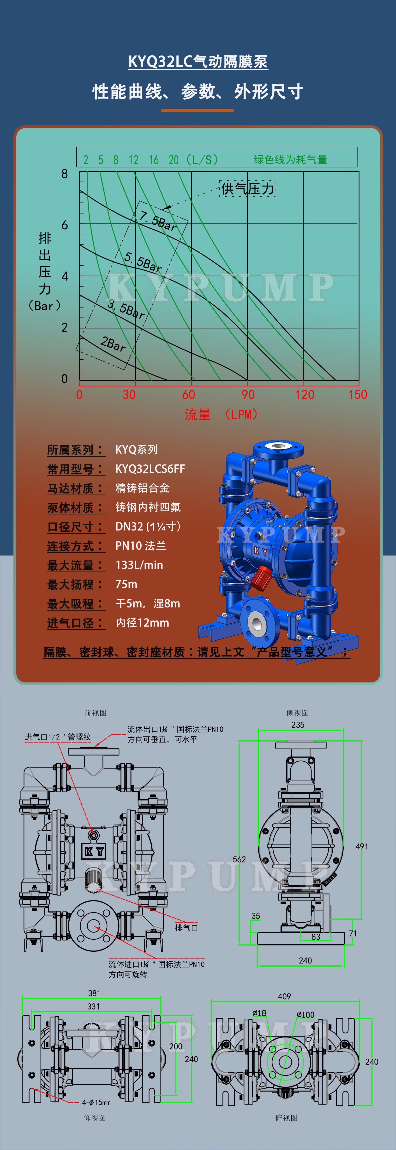5-泵详细参数KYQ32LC